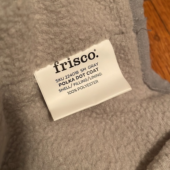 Dog Coat-Grey with silver Polka Dots-Size Small - Picture 5 of 15